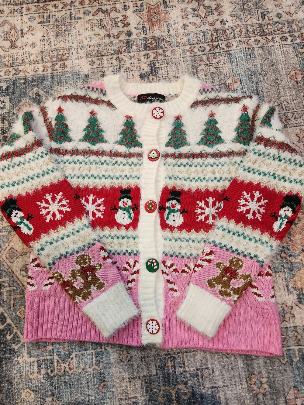 32 Degrees Red & Green Holiday Knit Sweater